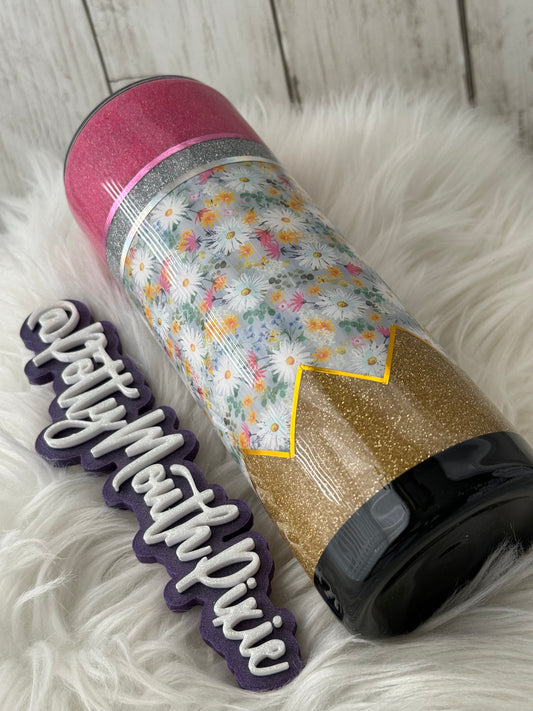 Floral Pencil Tumbler