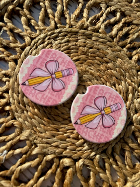 Bow Teacher Car Coaster