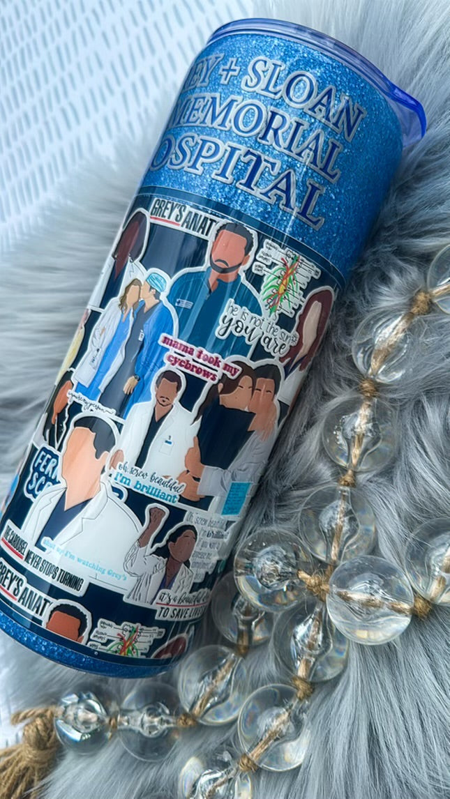 Grey’s Anatomy Inspired Stainless Steel Tumbler - Needle Handle