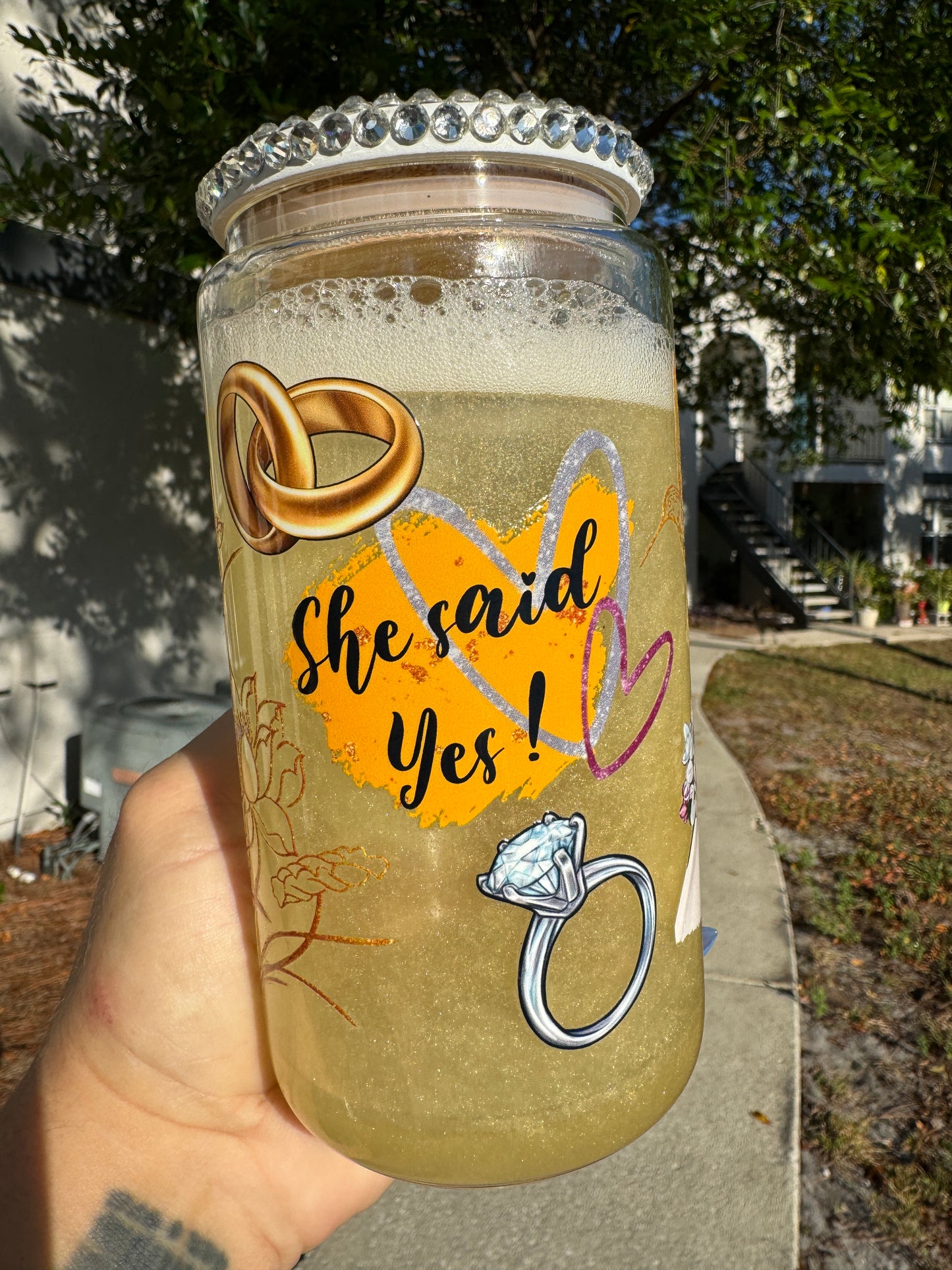 She Said Yes Snow Globe