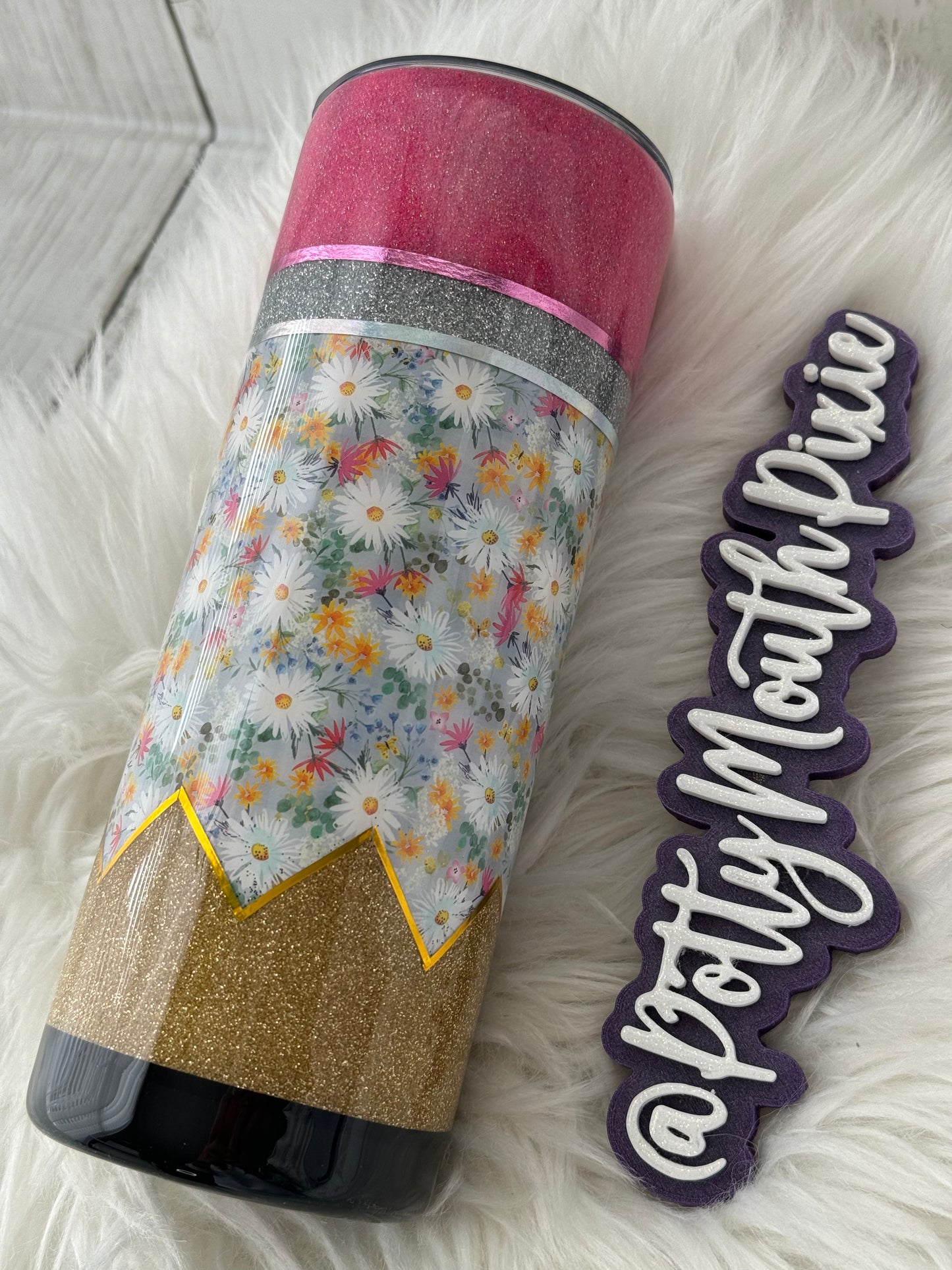 Floral Pencil Tumbler
