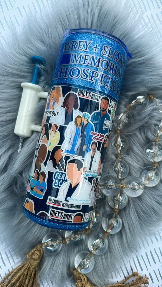 Grey’s Anatomy Inspired Stainless Steel Tumbler - Needle Handle