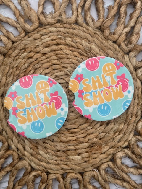 Shit Show Car Coasters