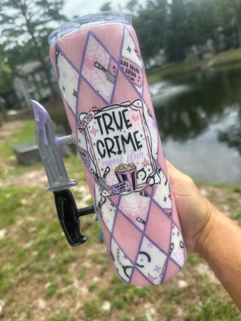 True Crime Tumbler with Knife Handle