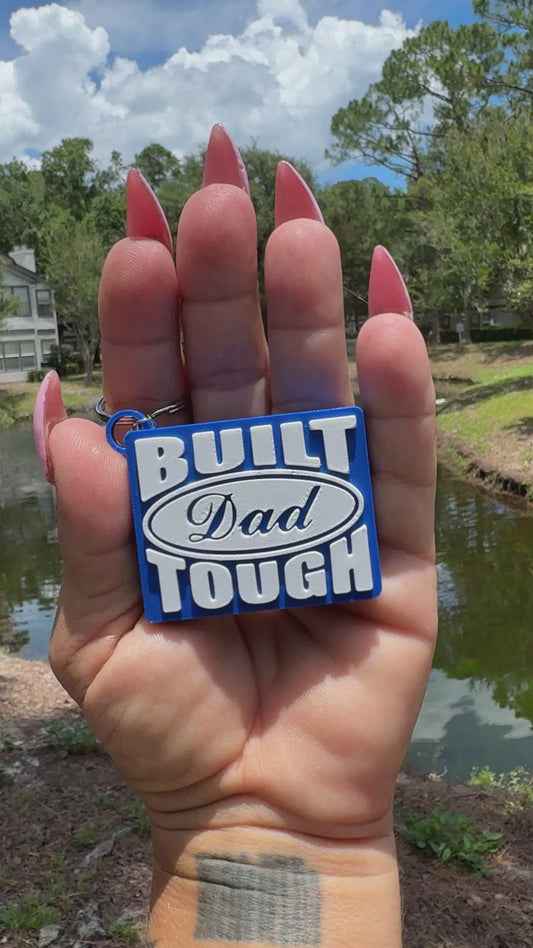 Dad Tough Tab Opener Keychain