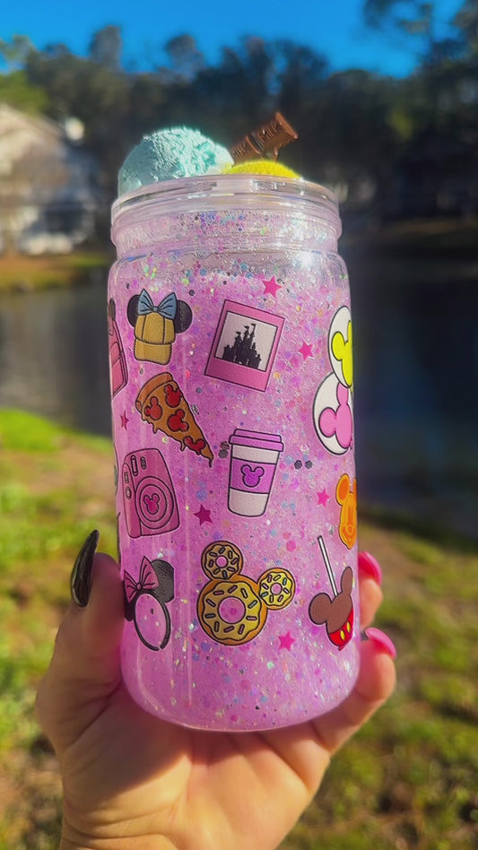 Snacks Snow Globe With Ice Cream Topper